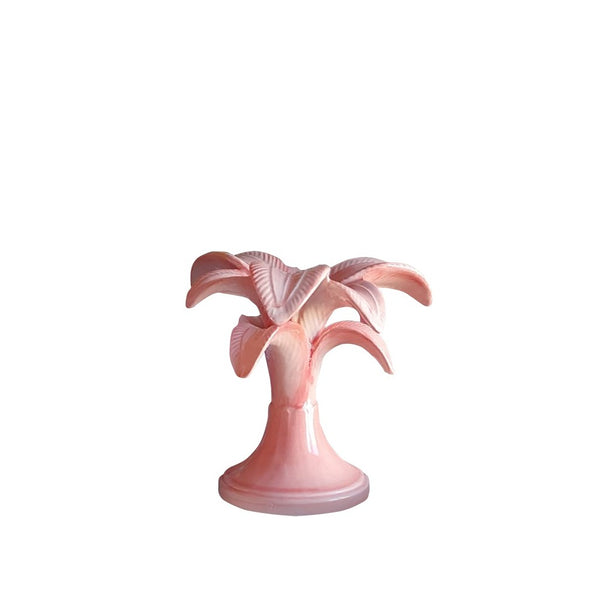 Small Palm Tree Candle Holder - Pink