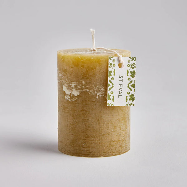 St Eval Candle Company Moss Pillar Single Candle 3x4