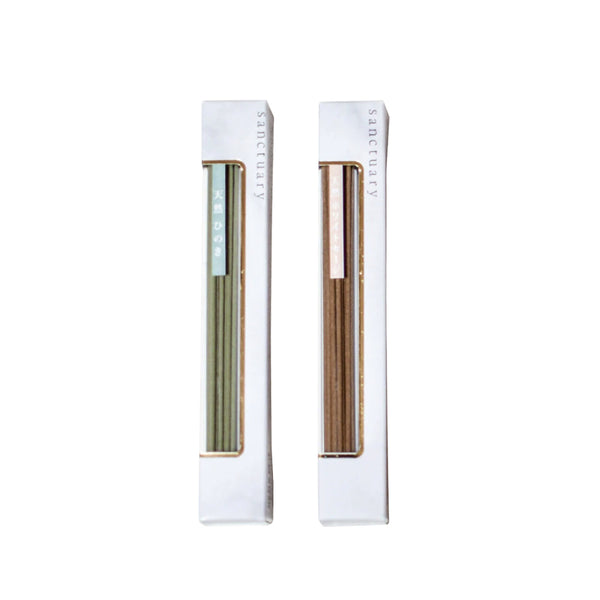 Japan-Best.net Sanctuary Purification Incense - Hinoki, White Sage + Brass Incense Holder