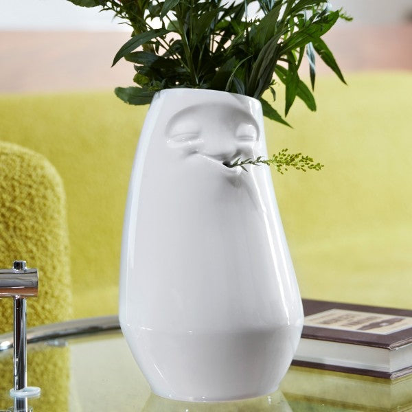 Vaso Porcellana Vase Laid-Back White