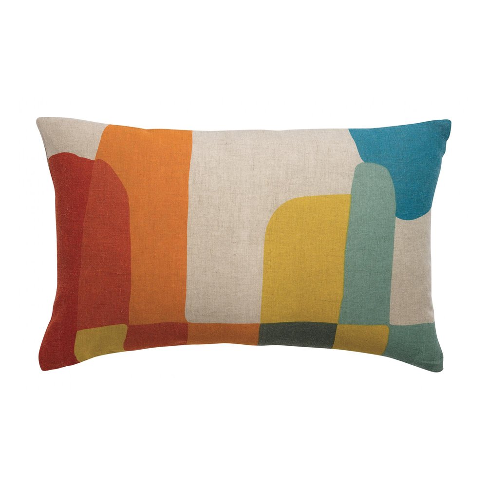 Vivaraise Zeff Janis Multicoloured Linen Cushion 40x65