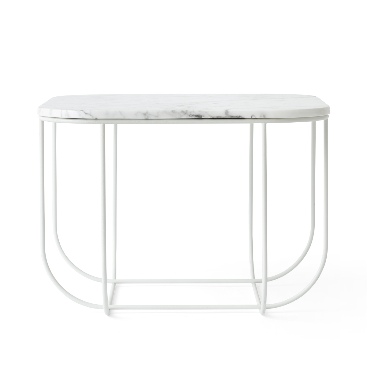 AUDO COPENHAGEN White Cage Table with Marble Top