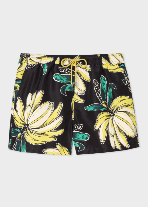 Paul Smith Black 'Banana' Print Swim Shorts