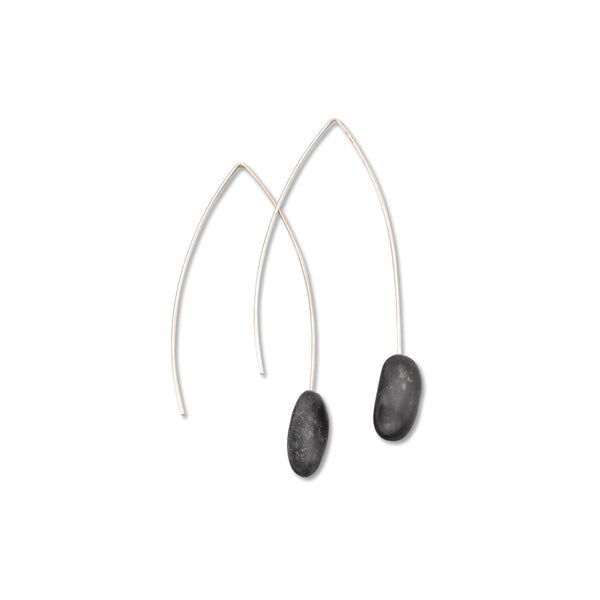 Narratives The Agency 6cm Pebble Hook Earrings - Black