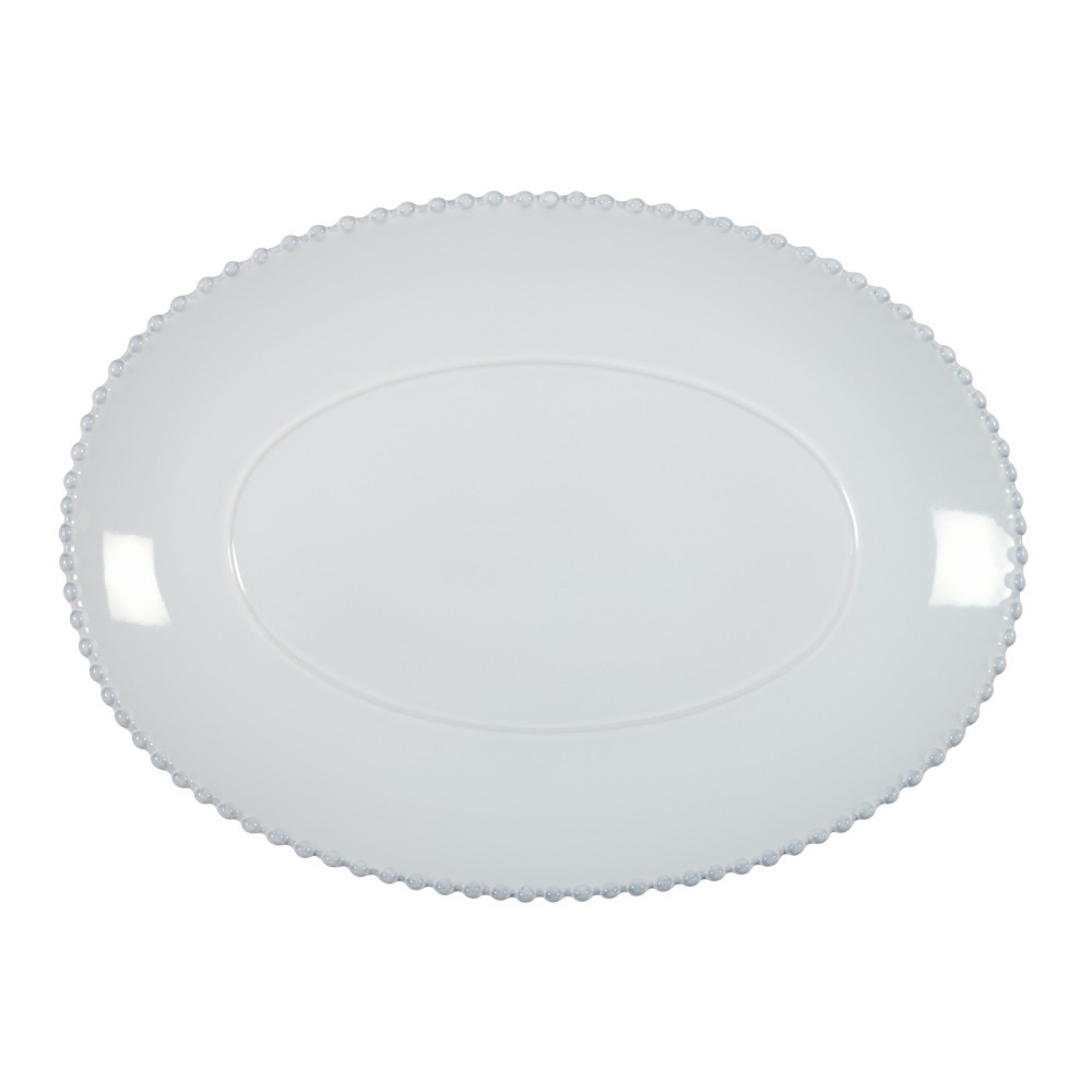 Large Pearl White Oval Platter