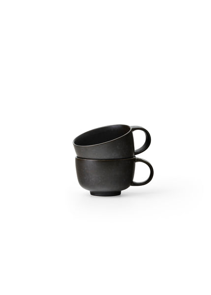 AUDO COPENHAGEN 250ml 2pcs Dark Glazed New Norm Cup With Handle