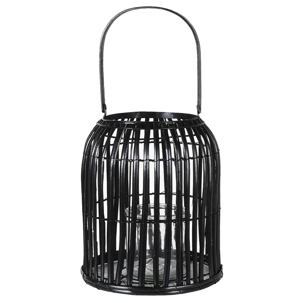 Anthracite Bamboo Boho Lantern