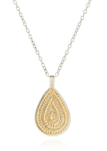 Anna Beck Large Beaded Teardrop Necklace - Reversible
