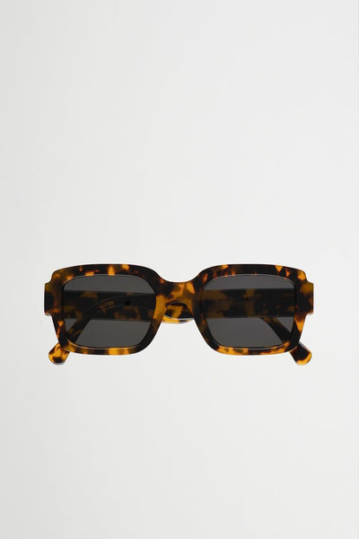 Monokel Eyewear Apollo Havana Sunglasses - Grey Solid Lens