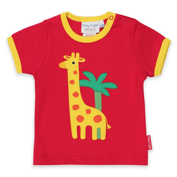 Organic Giraffe Applique T-Shirt
