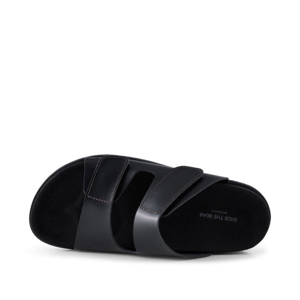 Shoe The Bear Fern Velcro Leather Sandal Black