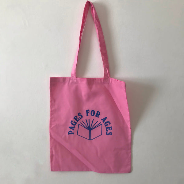 ANNUAL STORE Pages For Ages Tote Bag - Blossom / Cornflower