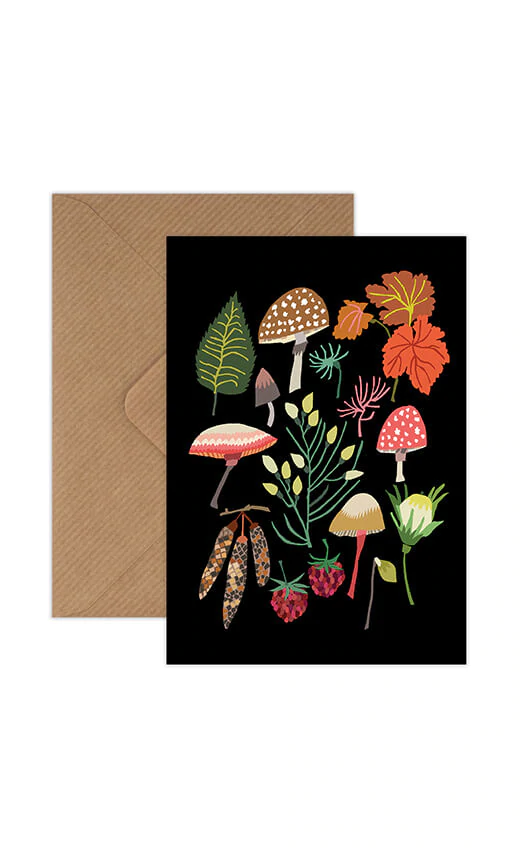 Brie Harrison  Mushrooms & Moss Greetings Card