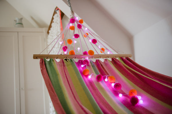 Festival Pompom Fairy Light Chain