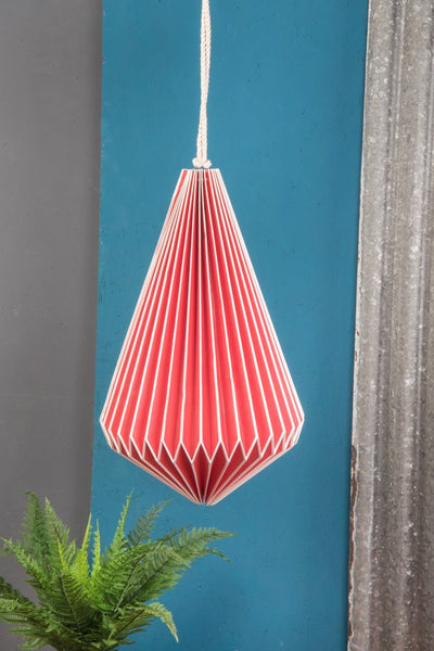 Ian Snow Red Pleated Lampshade