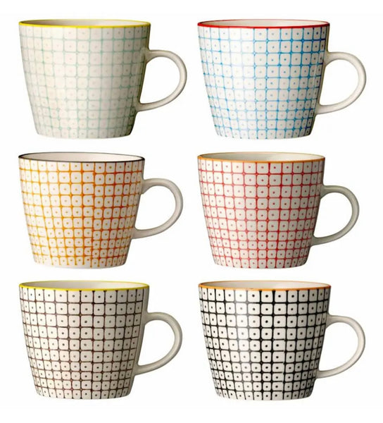 Bloomingville Geometric Patterned Mugs