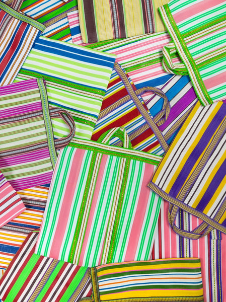RE-foundobjects Stripy Market Bags