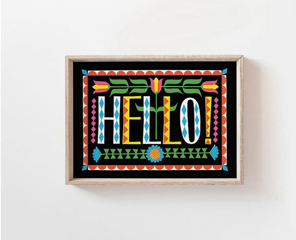 Hello A4 Print