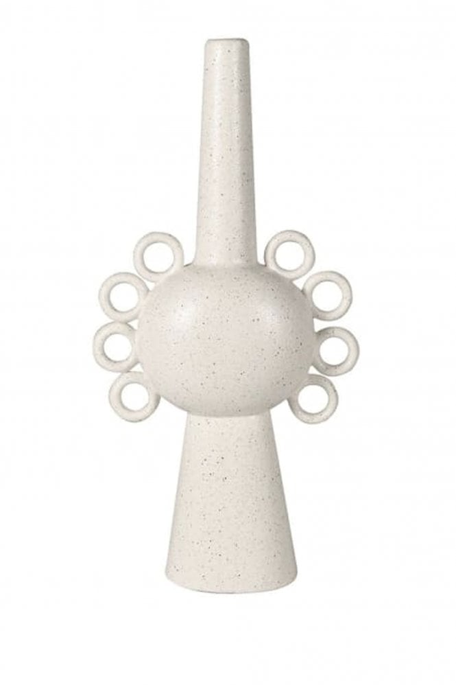 Cream Loop Ceramic Vase - Large