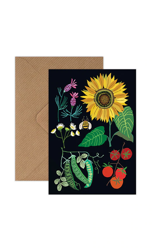 Brie Harrison  Sunflower Plot Greetings Card