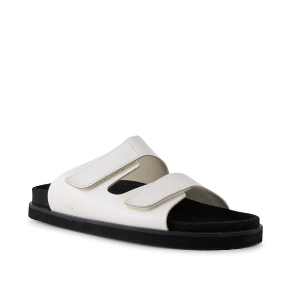 Fern Velcro Leather Sandal Off White