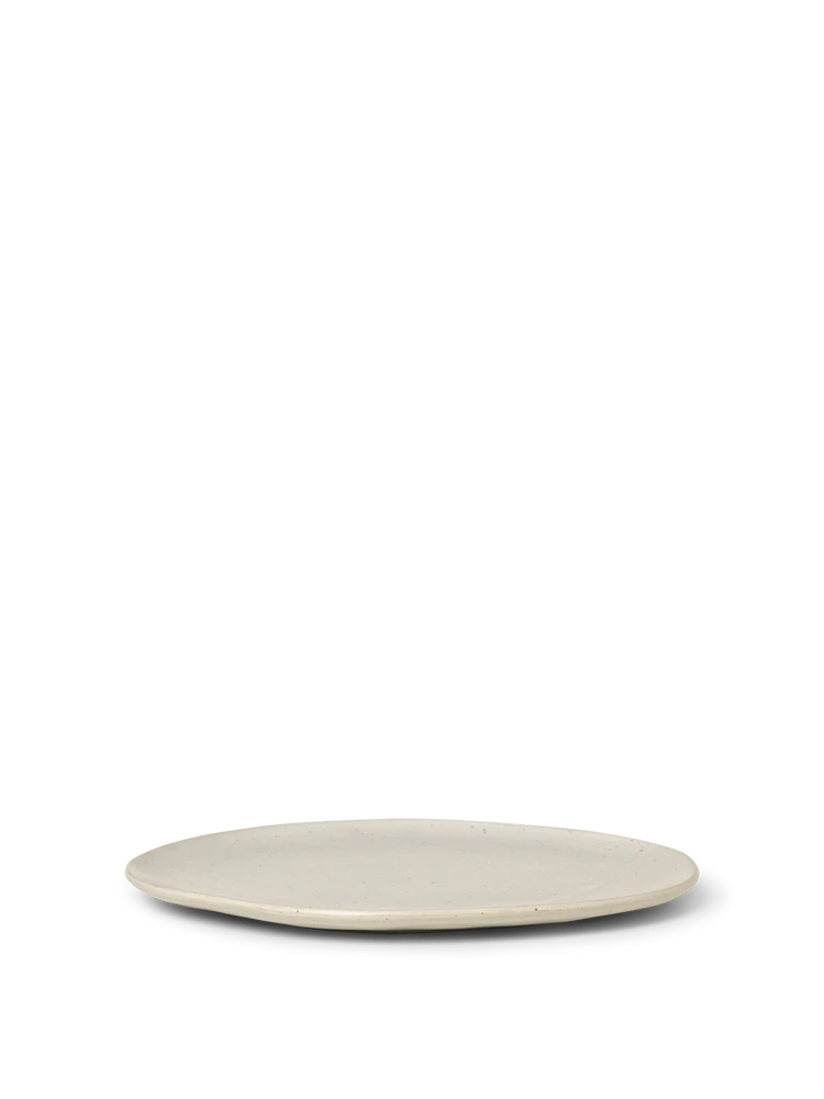 Ferm Living Flow Plate Large 27cm Off-White Speckle