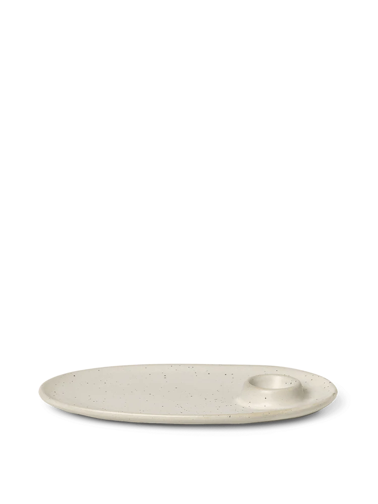 Ferm Living Flow Breakfast Plate - Off White Speckle