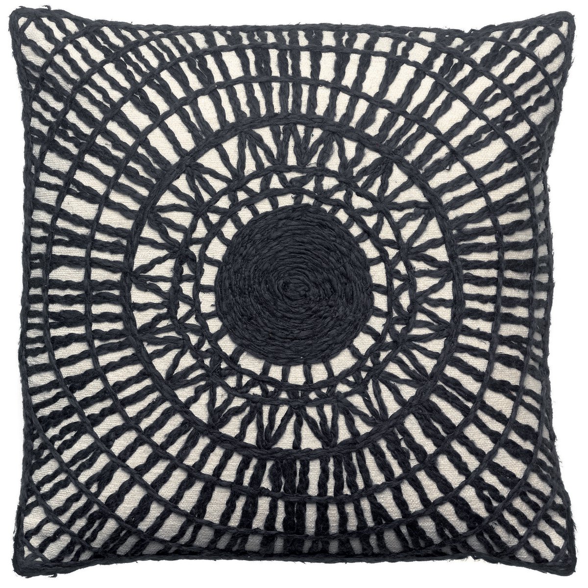 Vivaraise Embroidered cushion Noa Ombre 45 x 45