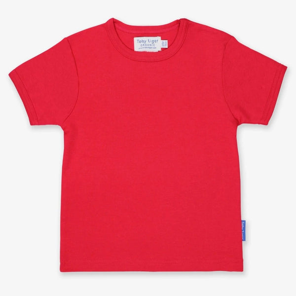 Toby Tiger Organic Basic T-shirt - Red