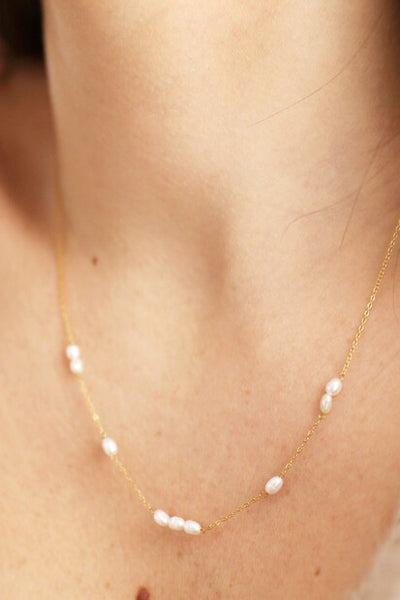 Lisa Angel Small Pearl Necklace
