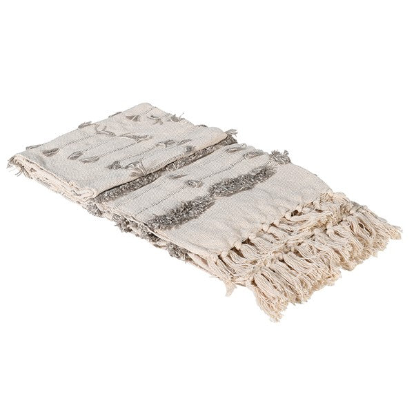 Natural Cotton Tuft Throw