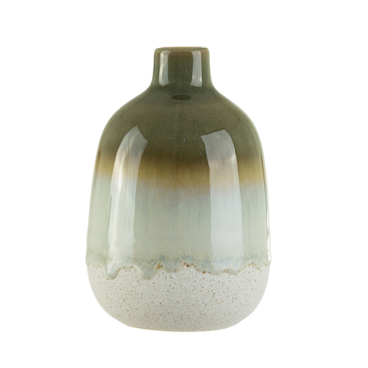 The Forest & Co. Green And White Ombre Mini Vase
