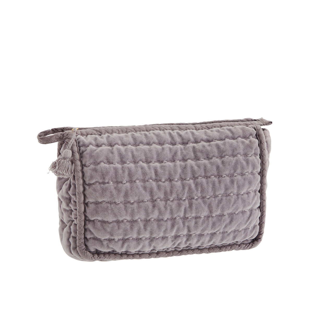 Quilted velvet washbag Dusty Lilac