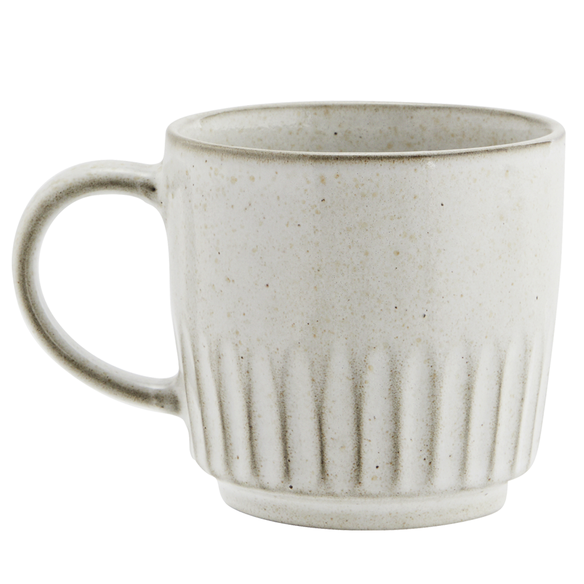 Madam Stoltz Stoneware Mug Offwhite