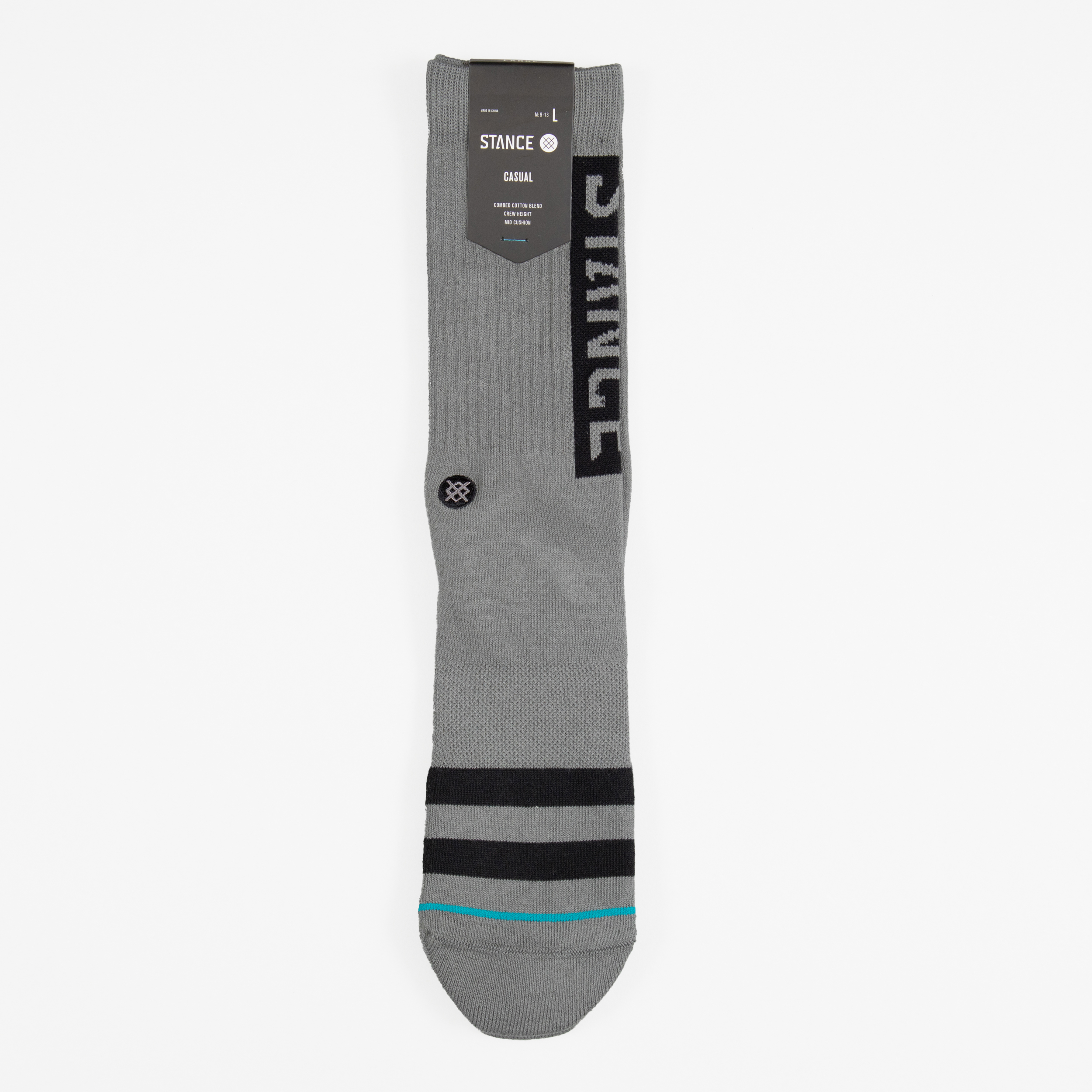 Stance Staple OG Crew Socks in Graphite Grey