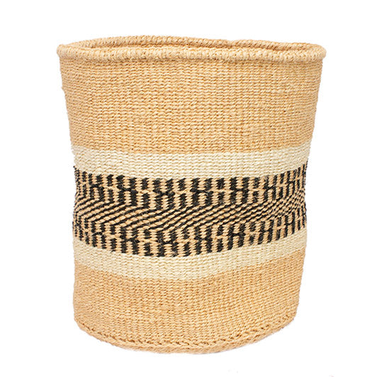 Sisal Basket 'Tan Cream & Black Track' No.290