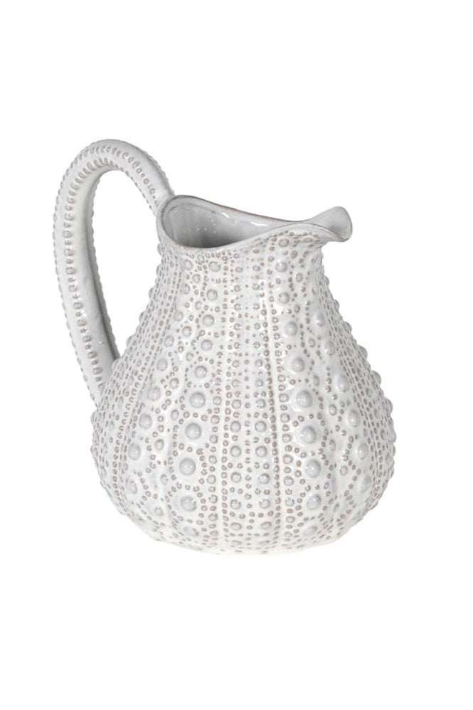 The Home Collection Urchin Effect White Jug