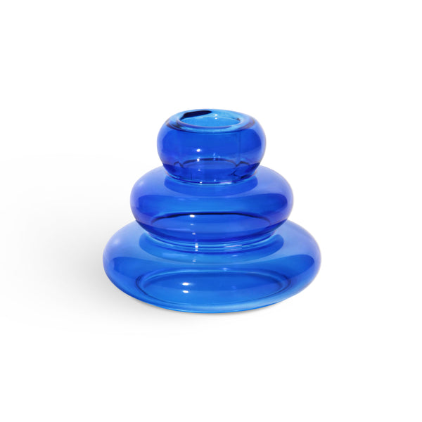 &klevering | Candle Holder Whipped Large - Blue