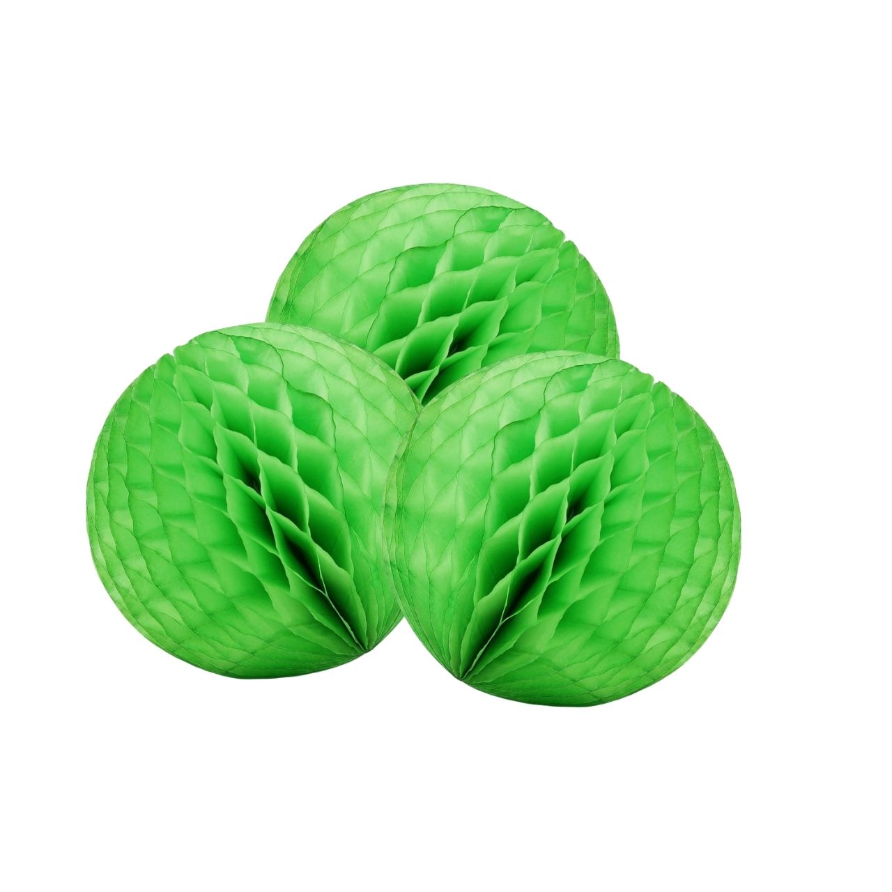 Paper Dreams Green Honeycomb Paper Balls - 25cm Diameter - set of 3