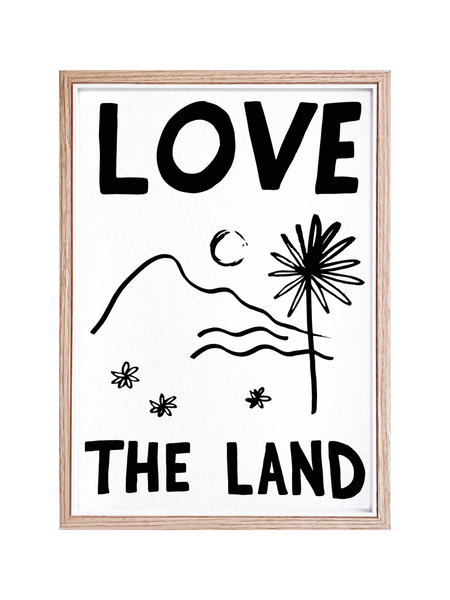Hand + Palm Hand And Palm: Love The Land Print - A3