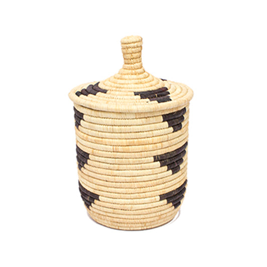 Craft Collection Lidded Basket 'Small Black Geo&#x27