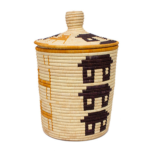 Craft Collection Lidded Basket 'Black Houses&#x27