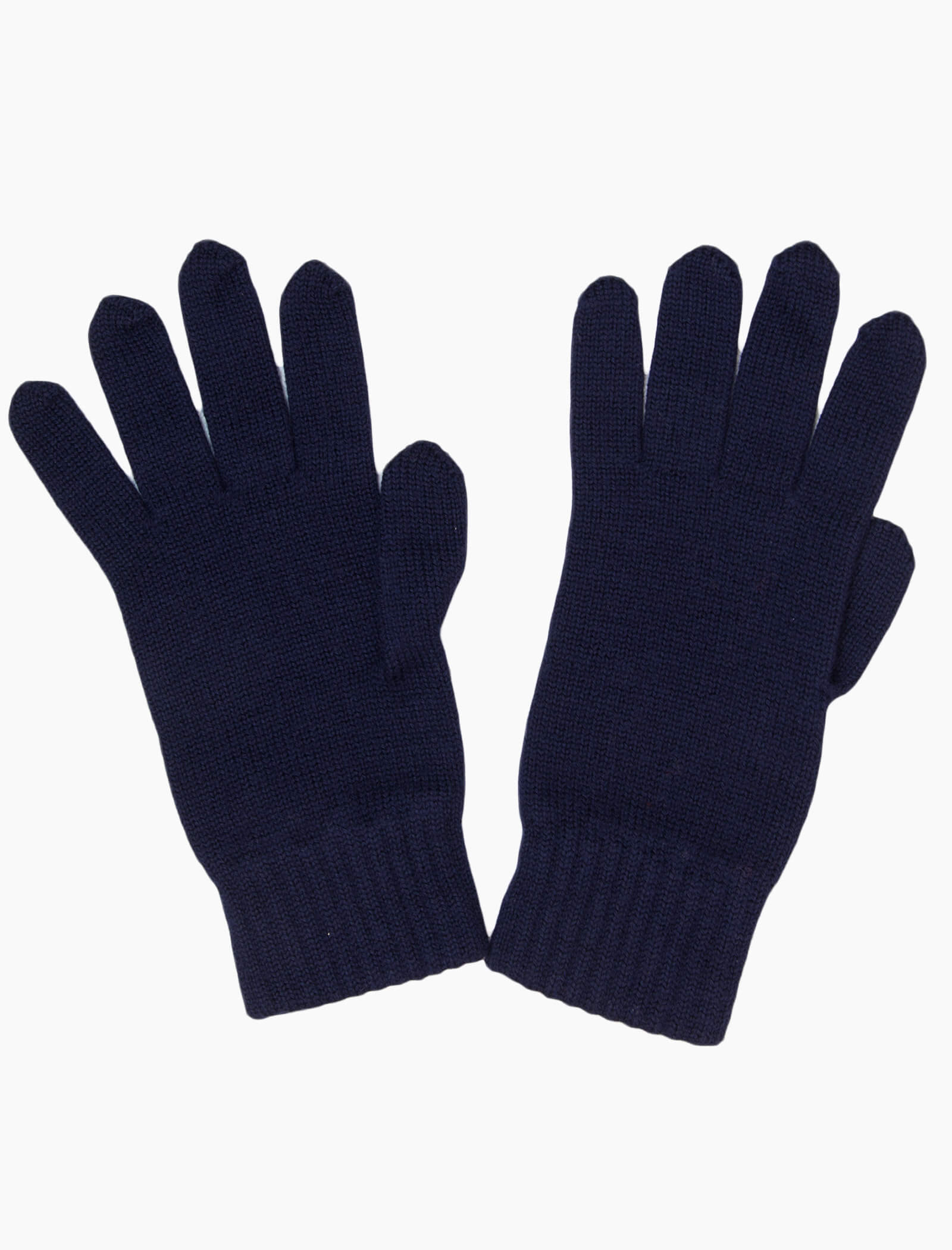 40 Colori Dark Blue Solid Wool Gloves