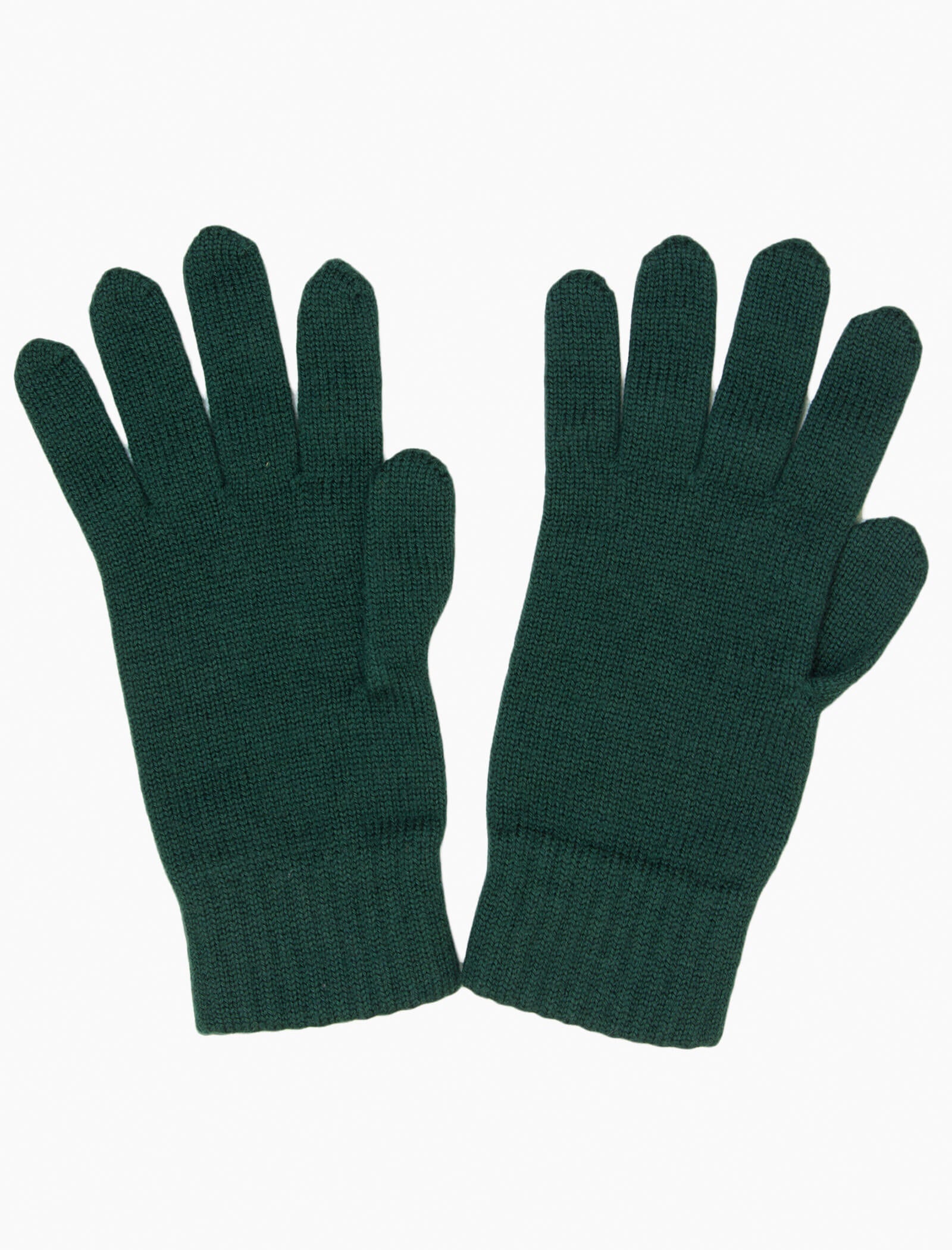 40 Colori Forest Green Solid Wool Gloves