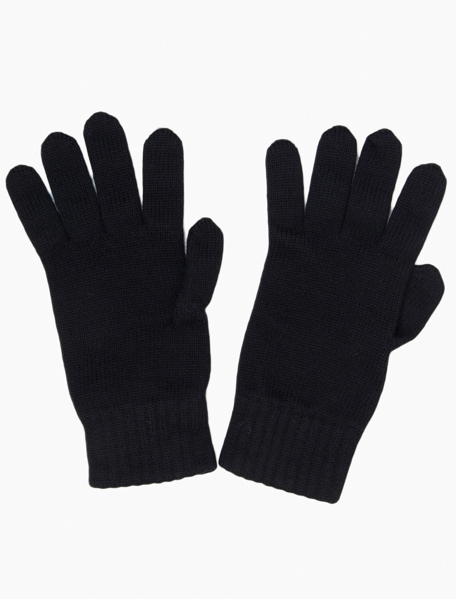 40 Colori Black Solid Wool Gloves