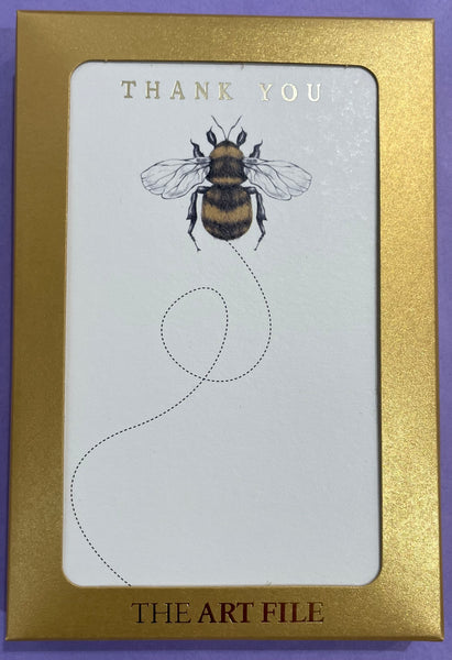 The Art File Luxury Bumble Bee Thank You Notecards