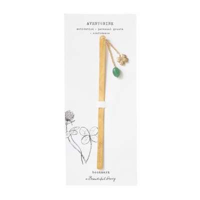 A Beautiful Story Gemstone Bookmark - Aventurine