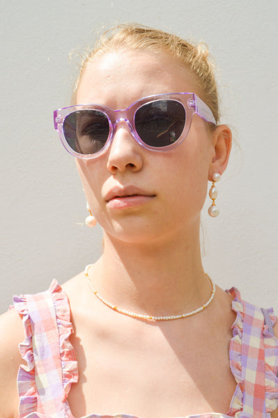 Lilly Lavender Transparent Sunglasses