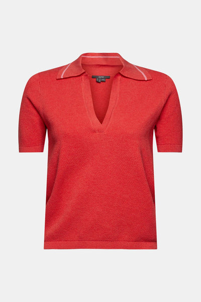 Polo Shirt In A Textured Knit