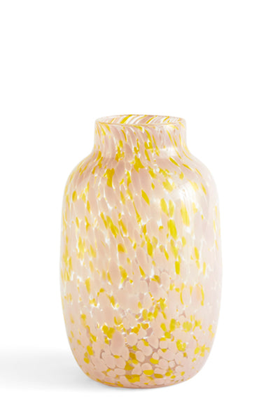 Splash Vase Round - Large Pink And Yellow